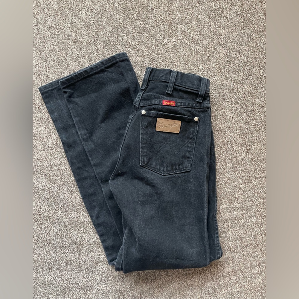 Wrangler Black Jean 5x32 High Rise Straight Leg
